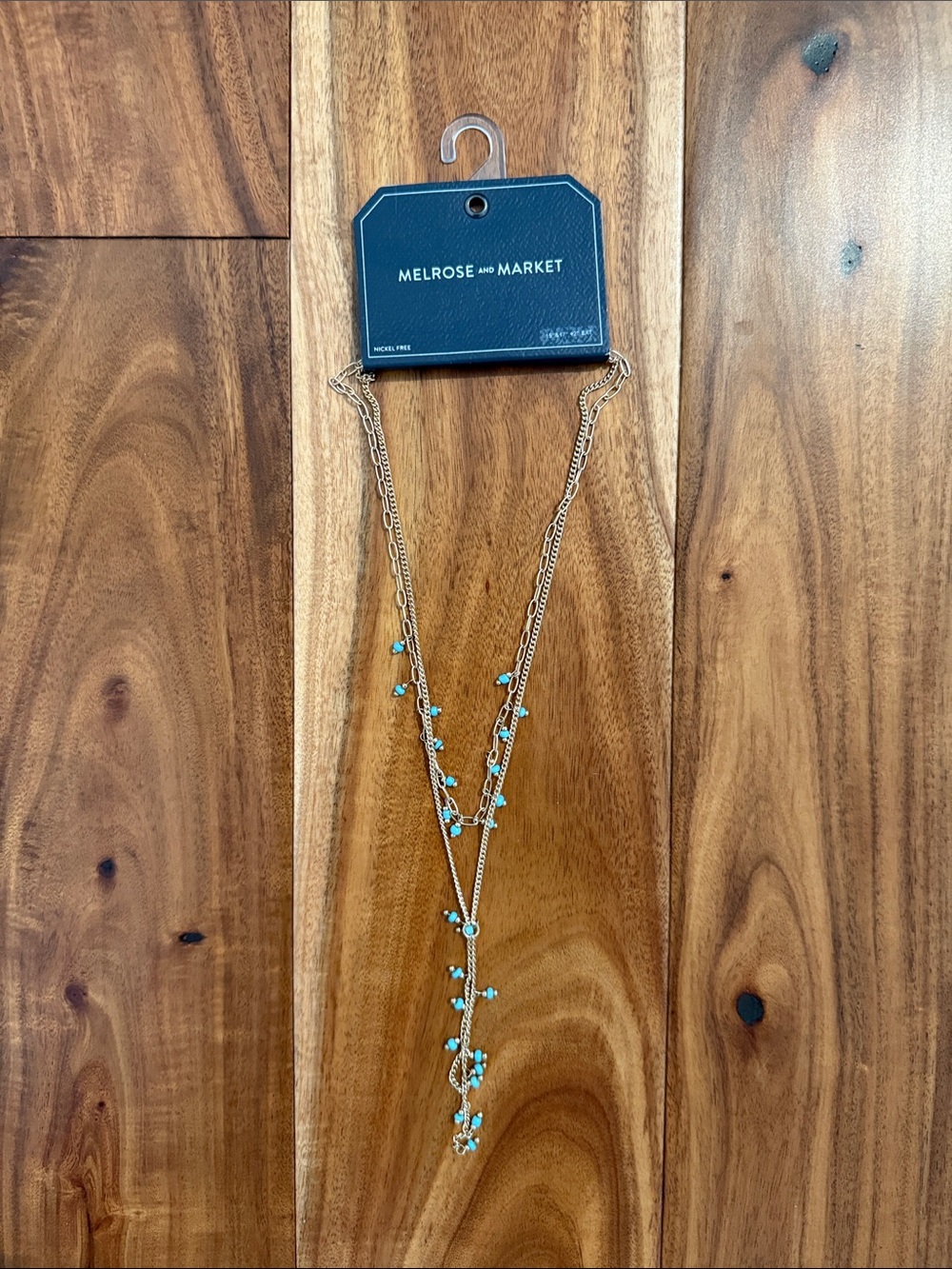 Melrose and Market Gold-Tone Layered Necklace with Turquoise Accents